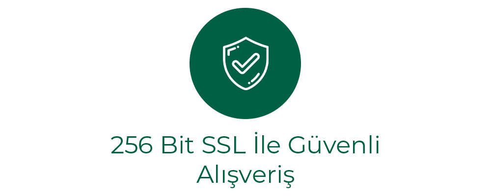256 Bit SSL ile güvenli alışveriş