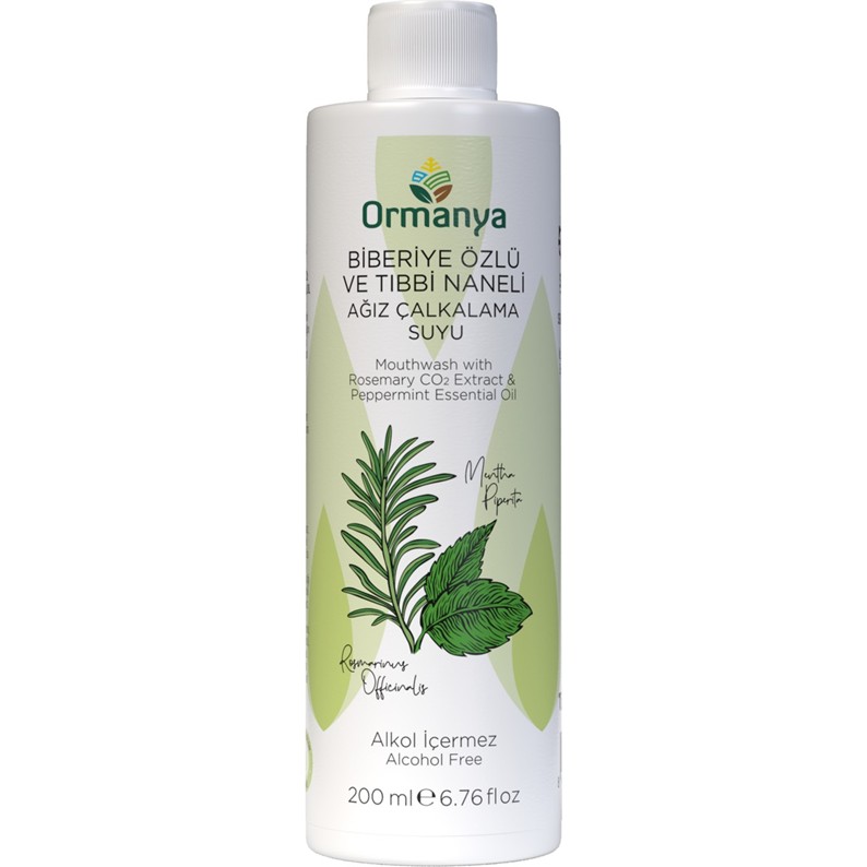 ORMANYA Ağız Çalkalama Suyu (Biberiye & Tıbbi Nane) 200 ML