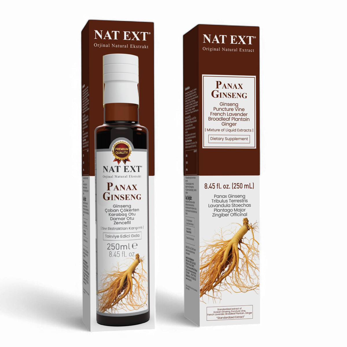 NAT EXT Panax Ginseng (Ginseng Karışım) 250 ML