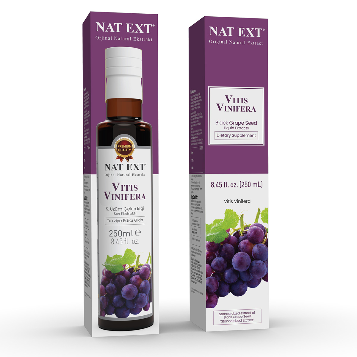 NAT EXT Vitis Vinifera (Siyah Üzüm Çekirdeği) 250 ML