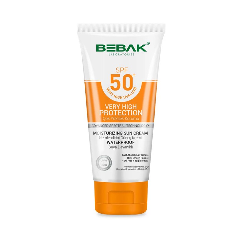 BEBAK Güneş Kremi Nemlendirici Etkili SPF 50+ UVA - UVB Işınlarına Karşı Yüksek Korumalı 75 ML