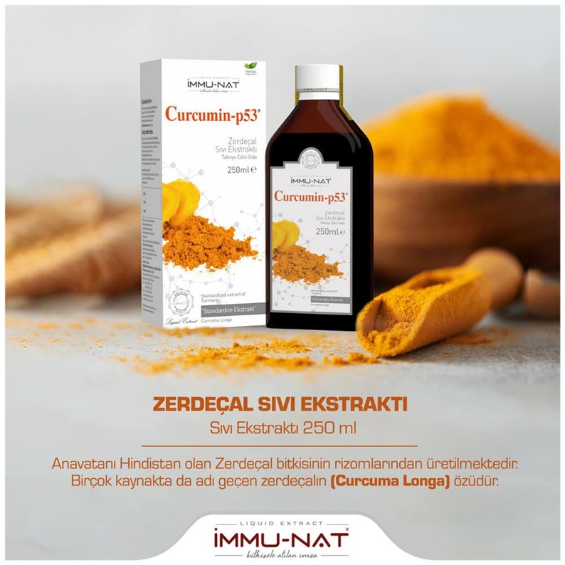 İMMUNAT Zerdeçal Ekstraktı (Curcumin-p53) 250 ML