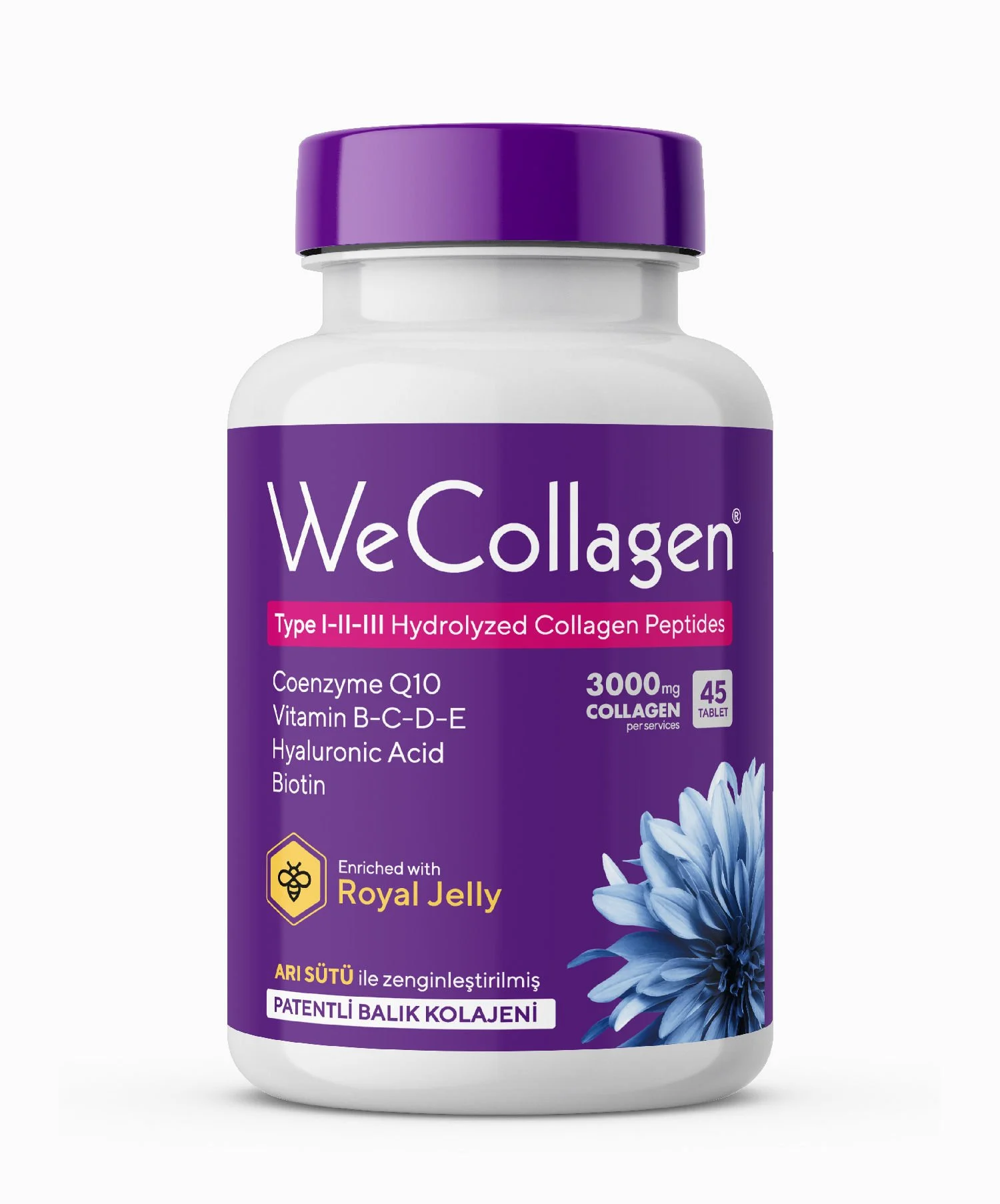WeCollagen Tip 1-2-3 Patentli Kolajen 3000mg 45 Tablet