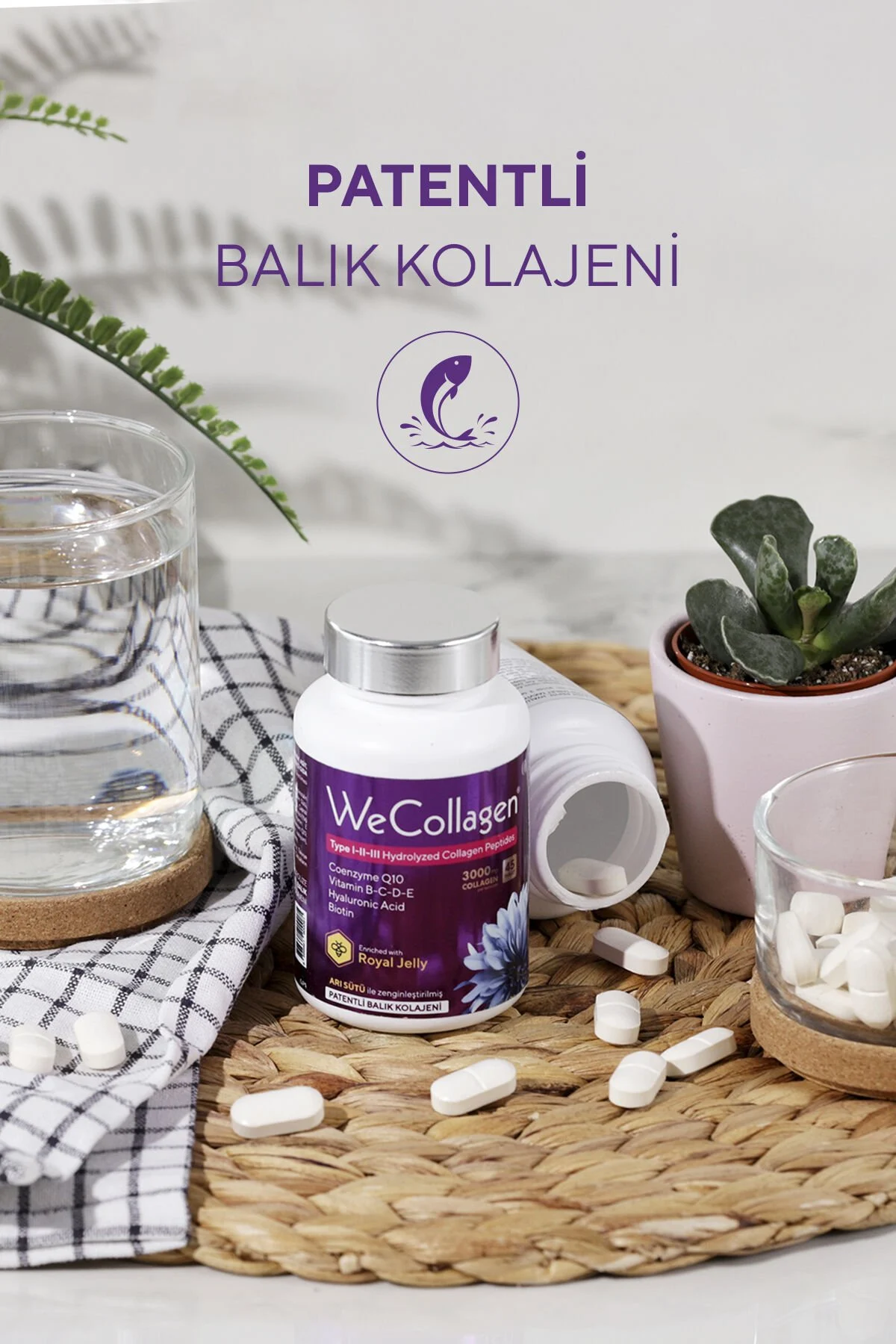 WeCollagen Tip 1-2-3 Patentli Kolajen 3000mg 45 Tablet