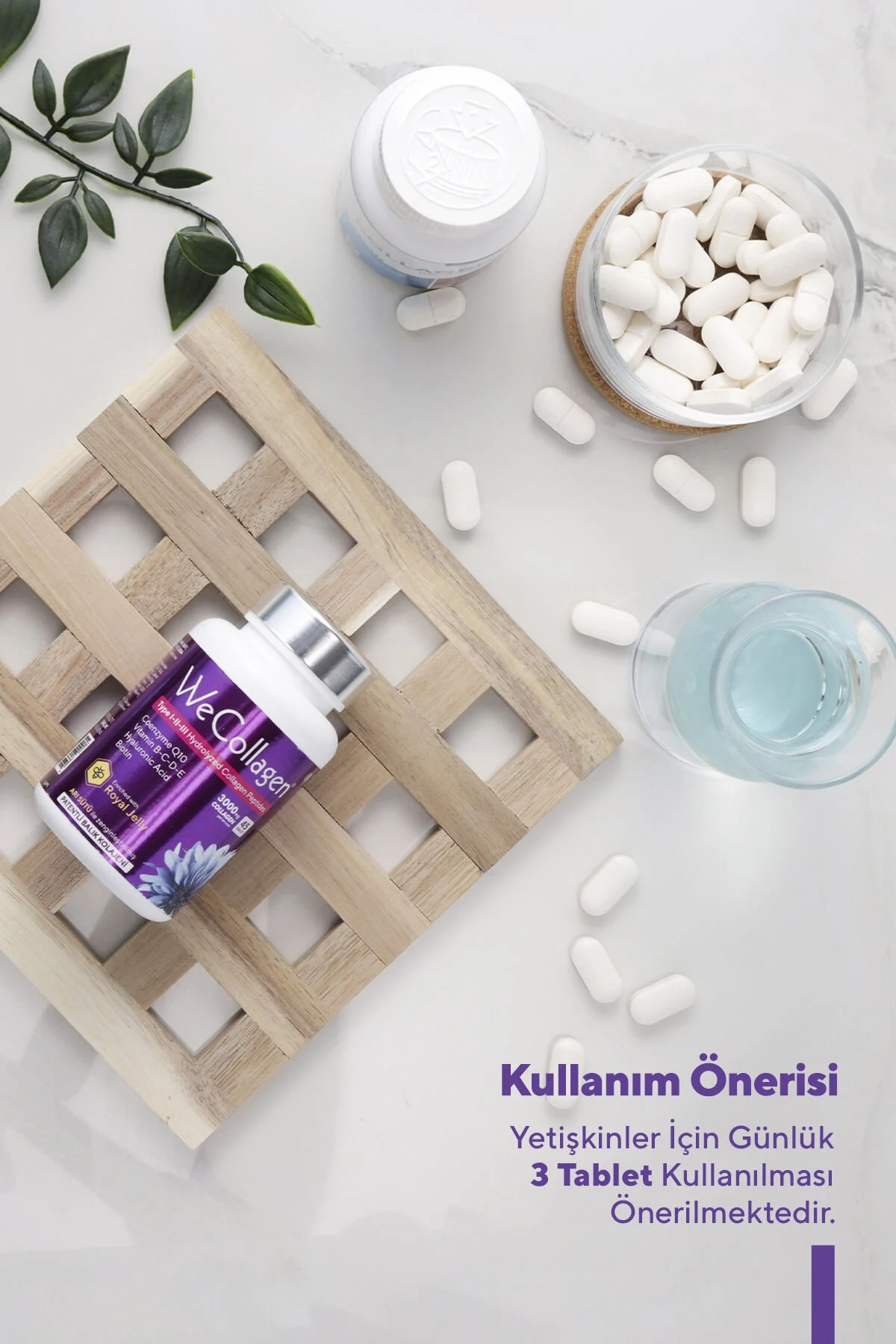 WeCollagen Tip 1-2-3 Patentli Kolajen 3000mg 45 Tablet