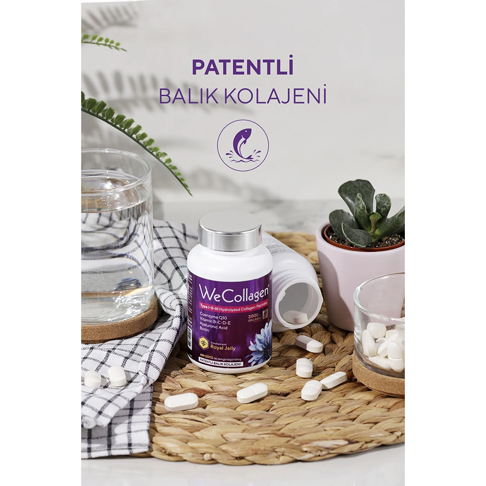 WeCollagen Tip 1-2-3 Patentli Kolajen 3000mg 45 Tablet