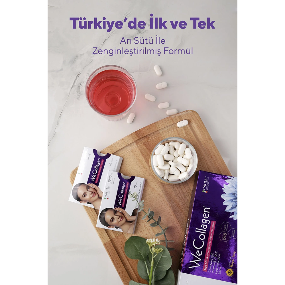 WeCollagen Tip 1-2-3 Patentli Kolajen 3000mg 90 Tablet