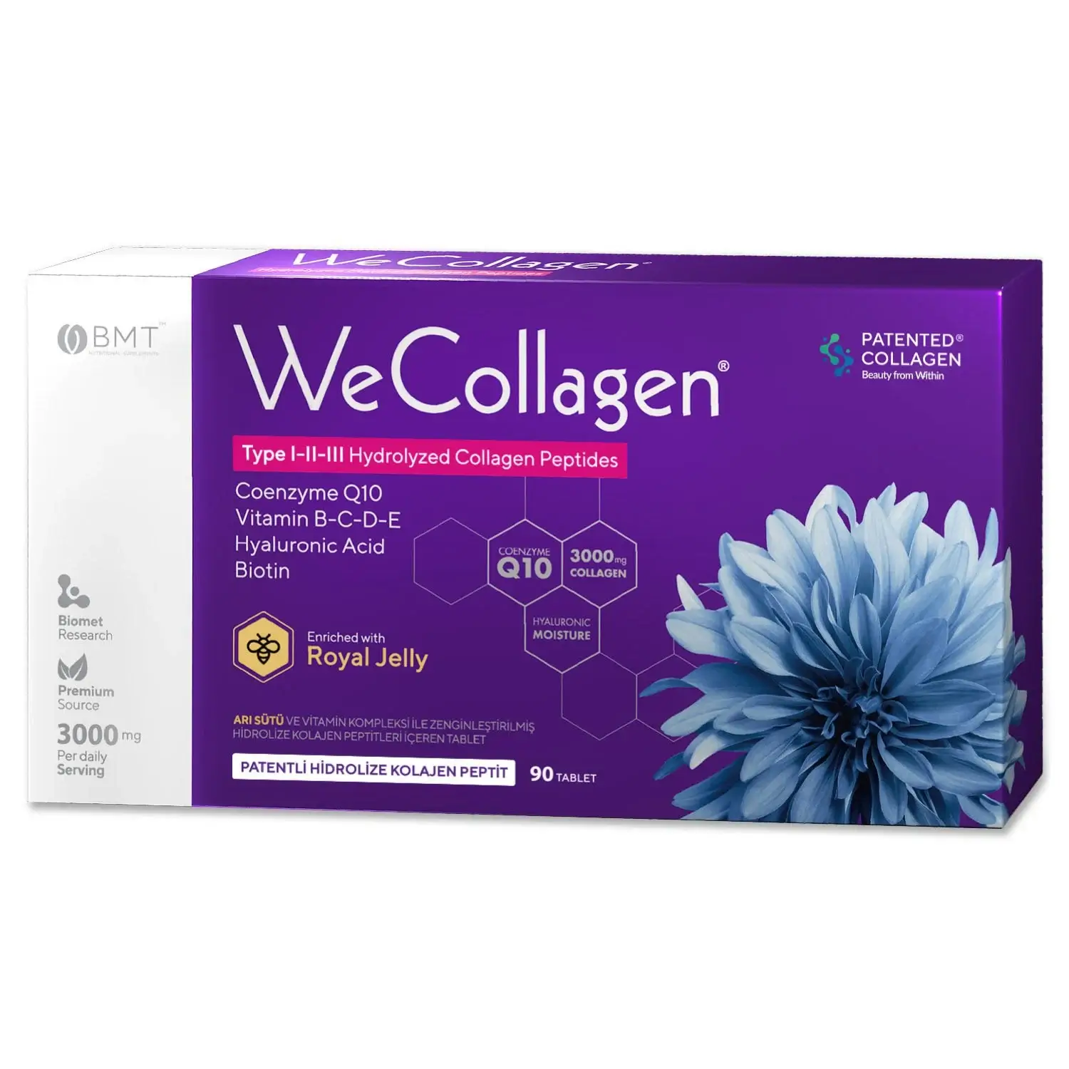 WeCollagen Tip 1-2-3 Patentli Kolajen 3000mg 90 Tablet