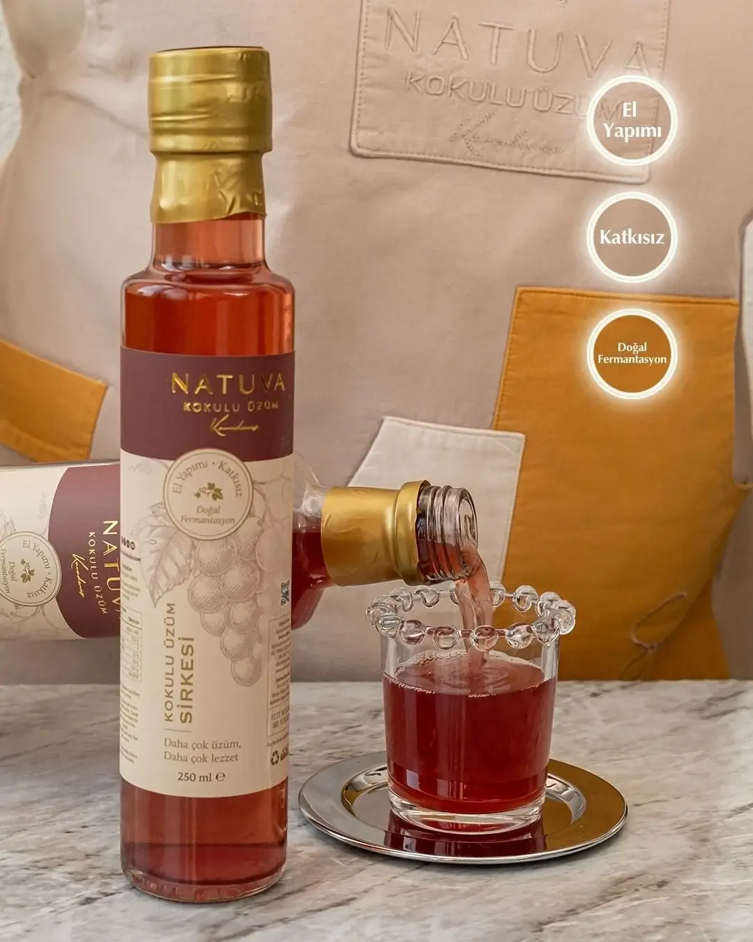 NATUVA Kokulu Üzüm Sirkesi 250 ML
