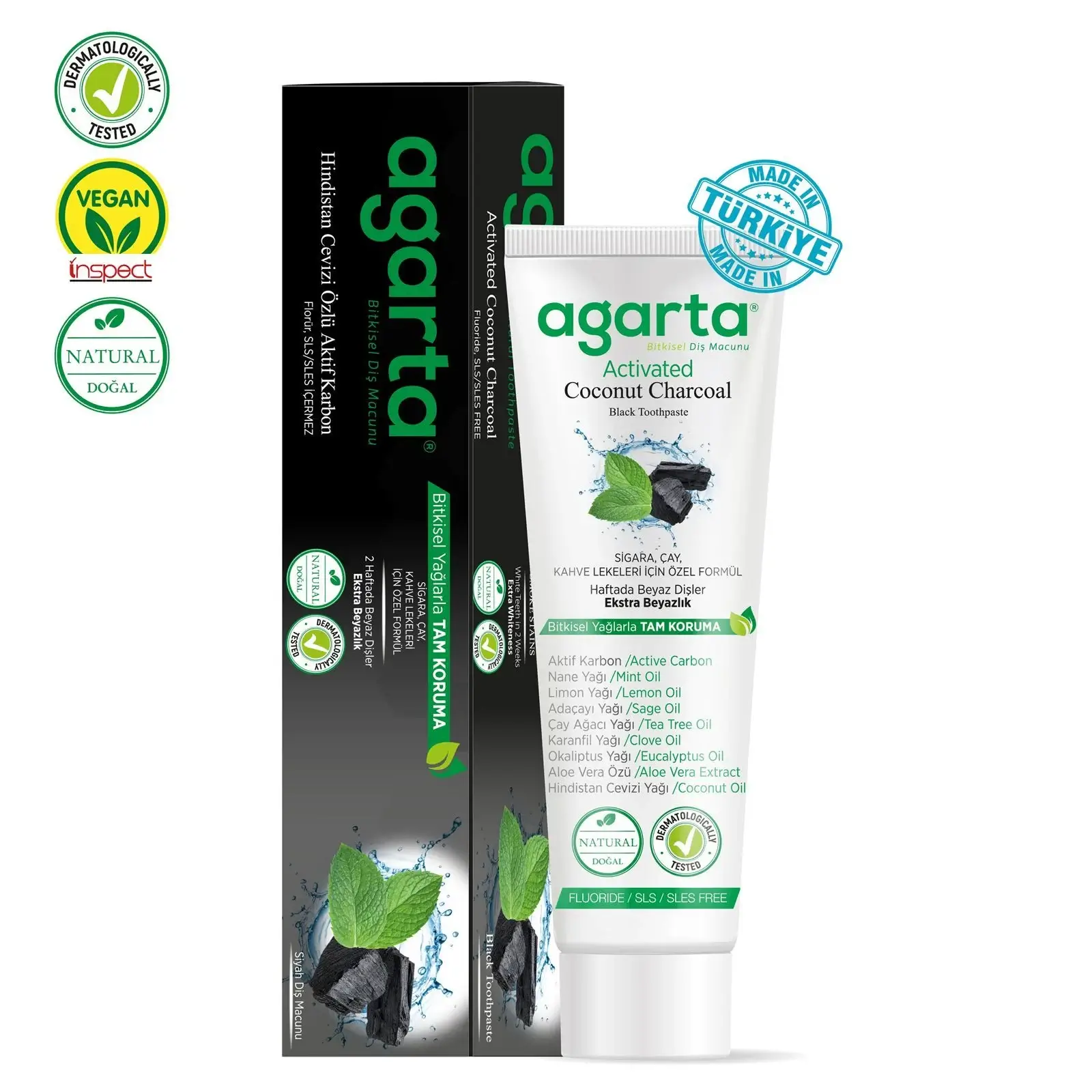 AGARTA Diş Macunu (Aktif Karbon) 100 ML