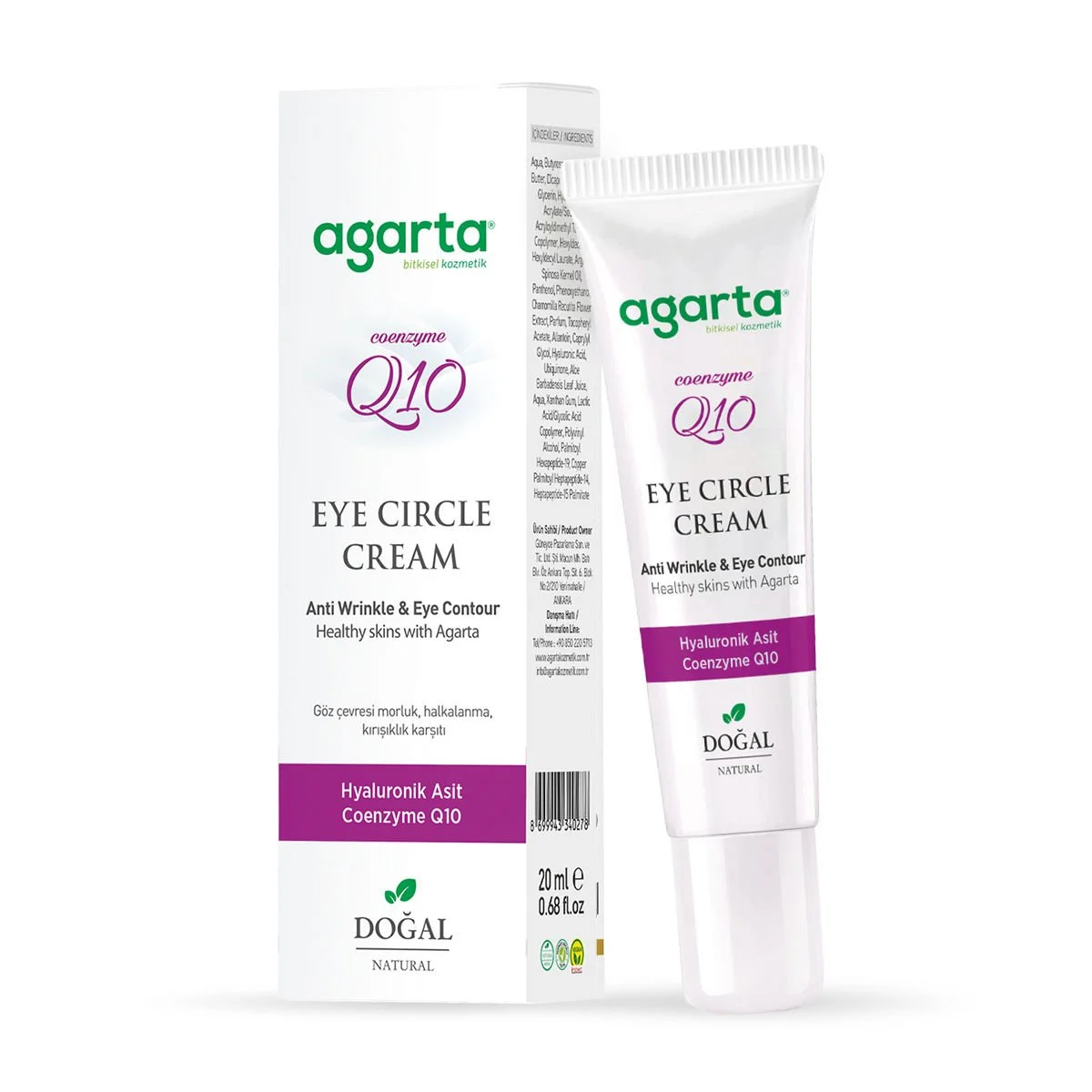 AGARTA Göz Çevresi Kırışıklık ve Halkalanma Karşıtı Bakım Kremi 20 ML