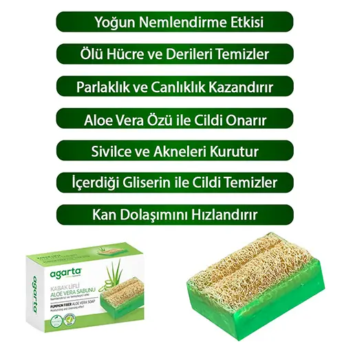 AGARTA Kabak Lifli Aloe Vera Sabunu 125 Gr