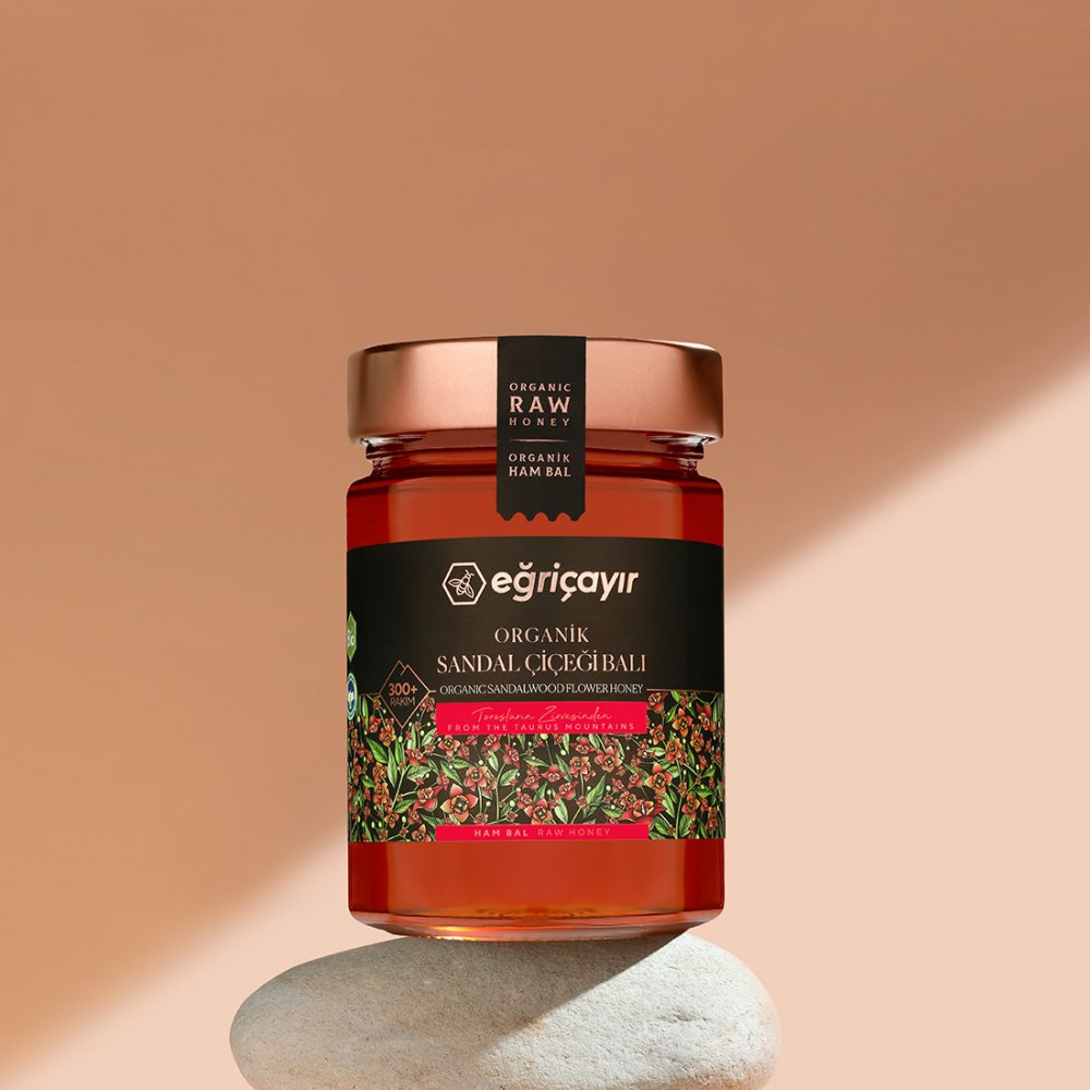 EĞRİÇAYIR Organik Sandal Çiçeği Balı 450 Gr