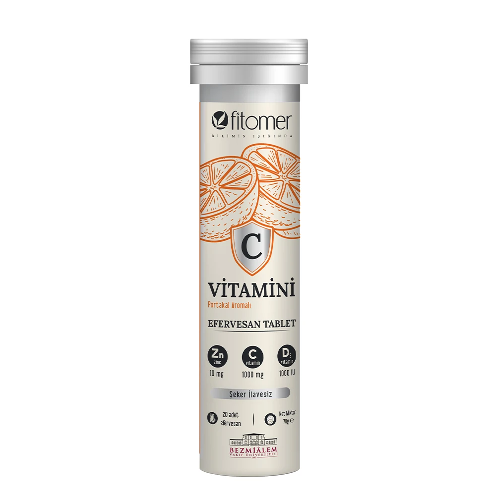 FİTOMER C Vitamini D Vit. Çinko Efervesan 20 Tablet