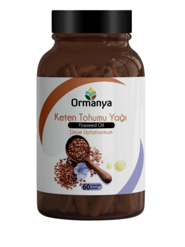 ORMANYA Keten Tohumu Yağı 1000 Mg - 60 Kapsül