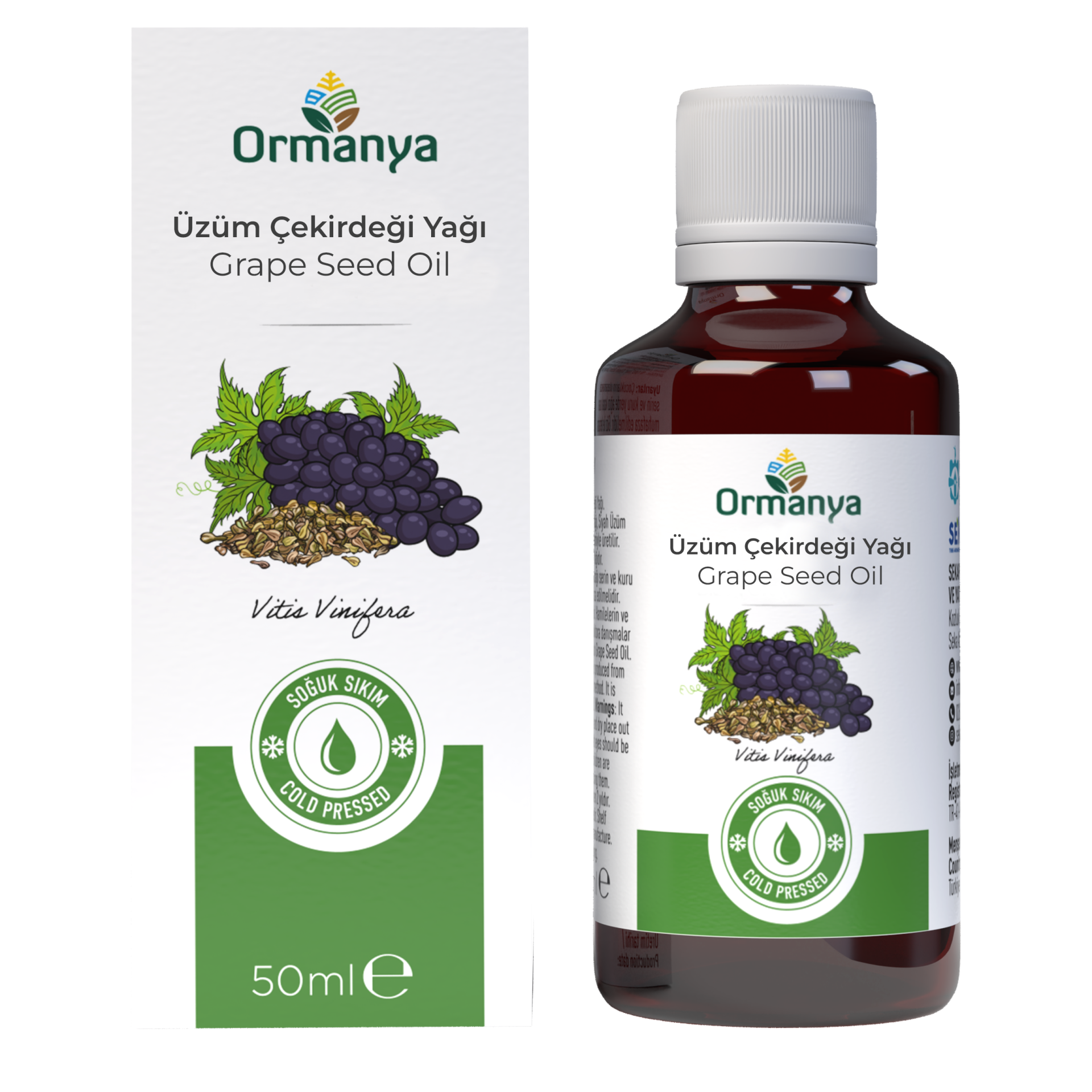 ORMANYA Üzüm Çekirdeği Yağı 50 ML