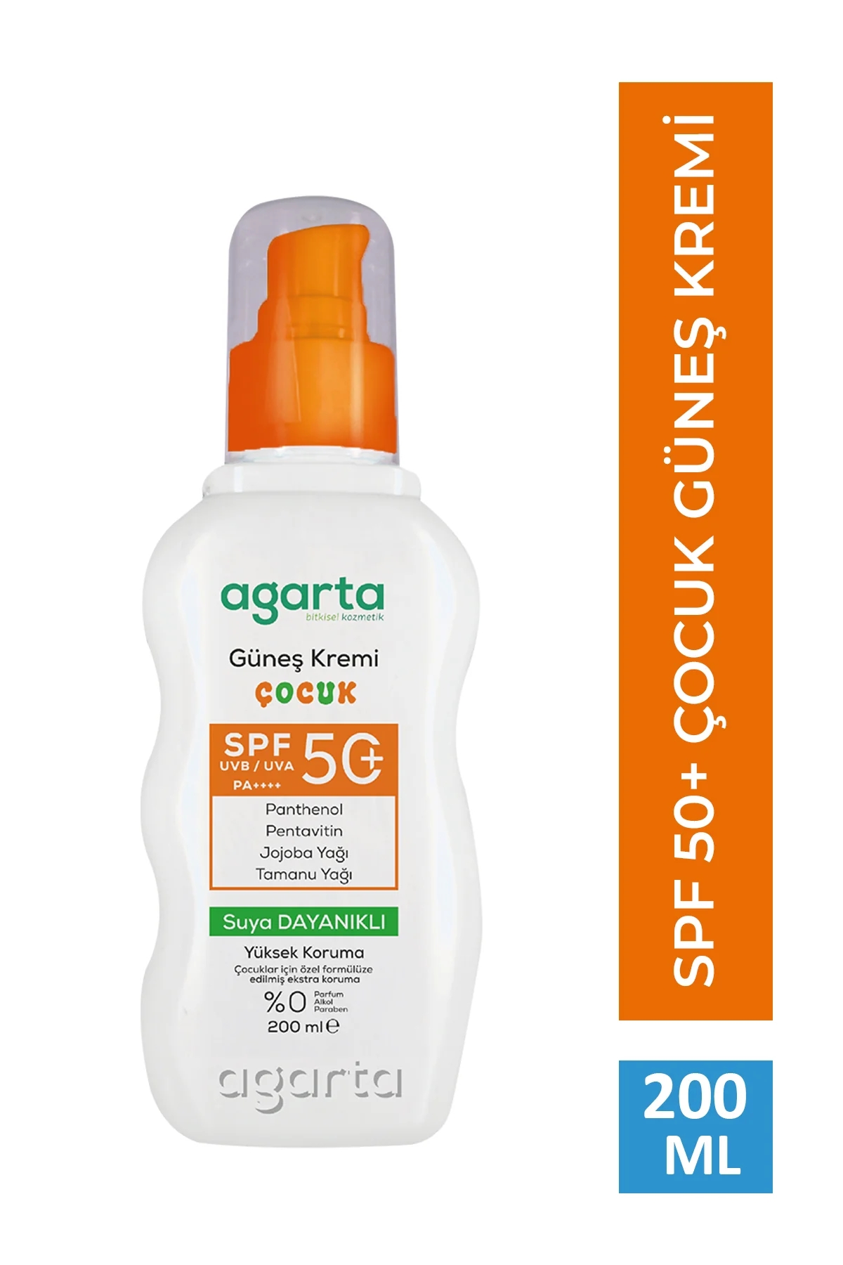 AGARTA Çocuk Güneş Kremi Yüz & Vücut 50+ SPF 200 ML