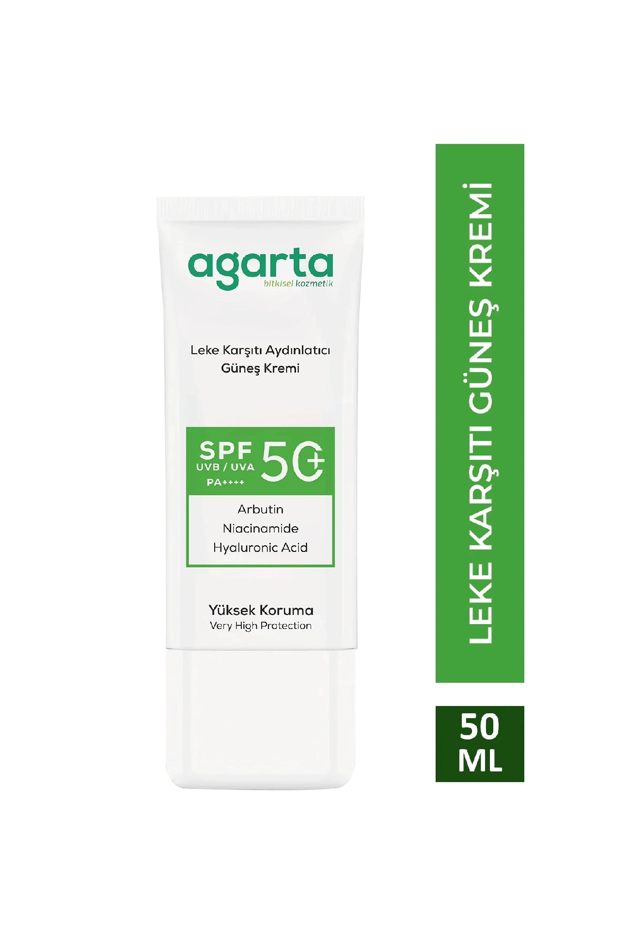 AGARTA Leke Karşıtı Aydınlatıcı 50+ SPF Güneş Kremi 50 ML
