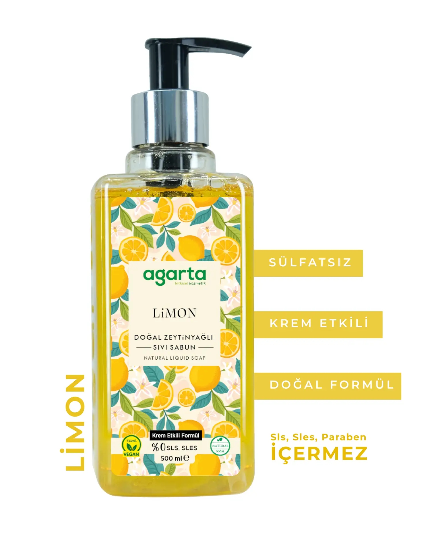 AGARTA Limon Sıvı Sabun 500 ML