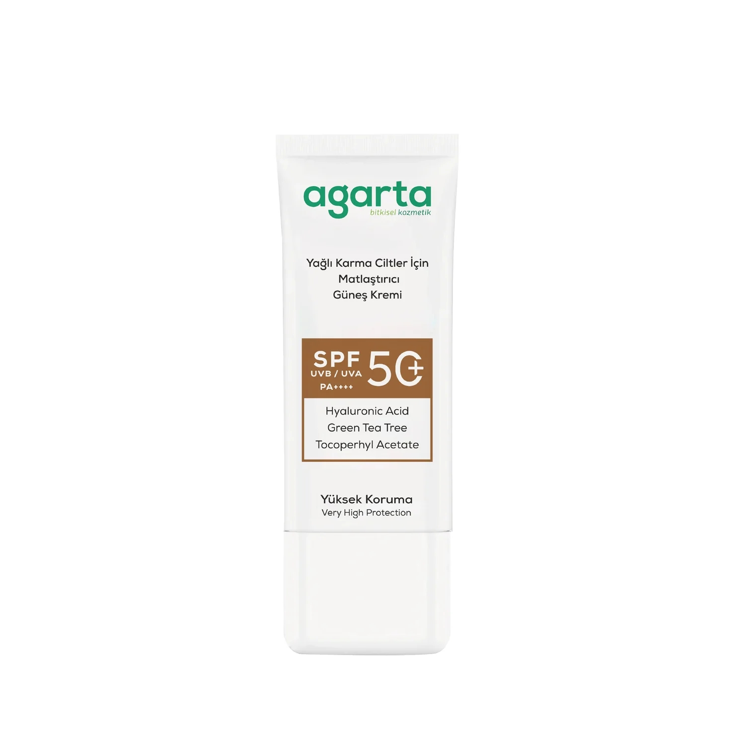 AGARTA Yağlı Karma Ciltler Matlaştırıcı 50+ SPF Güneş Kremi 50 ML