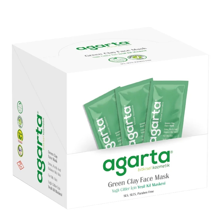 AGARTA Yeşil Kil Yüz Maskesi 50 x 10 ML