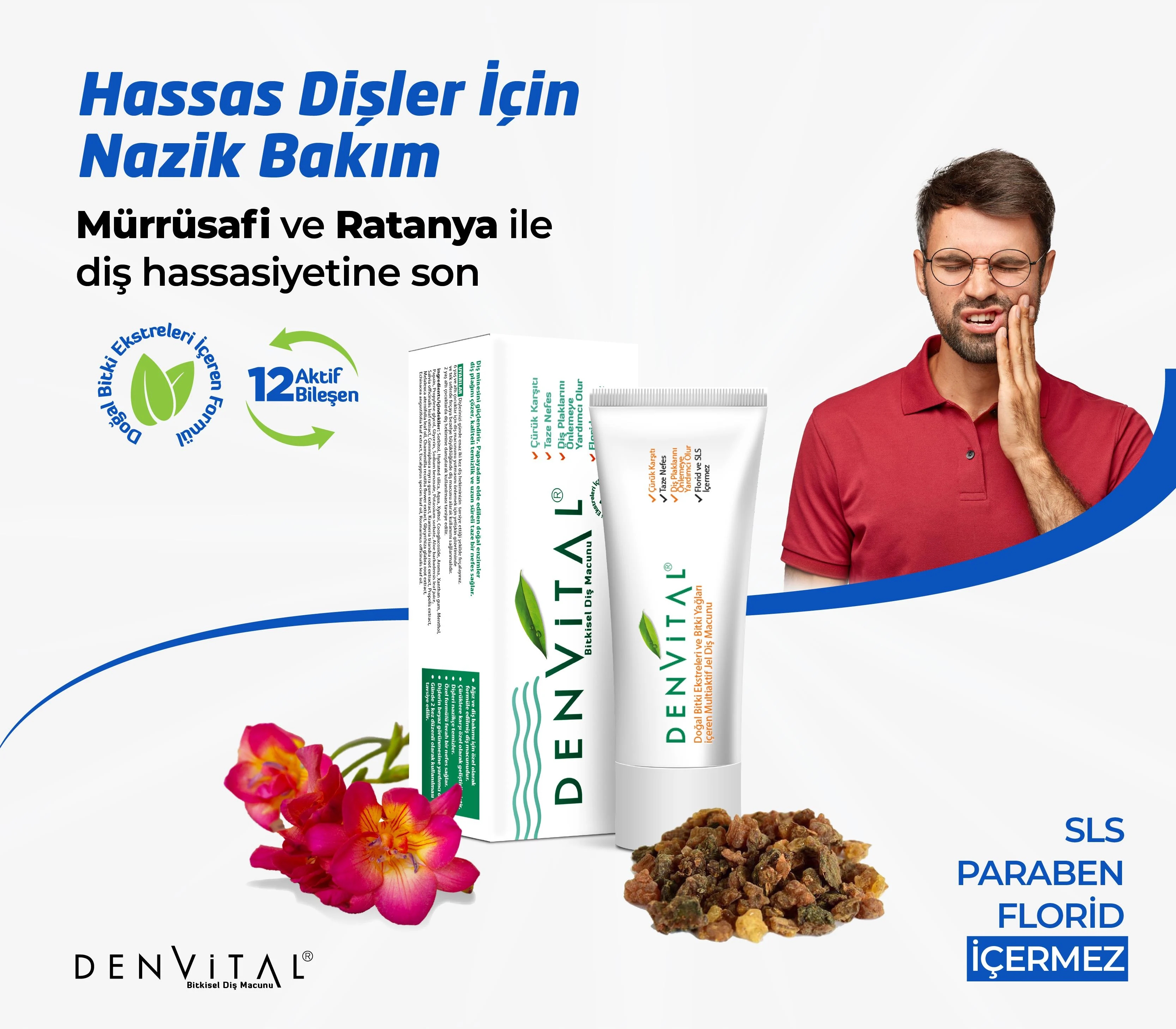ANTİ Denvital 12 Bileşenli Bitkisel Diş Macunu 75 ML
