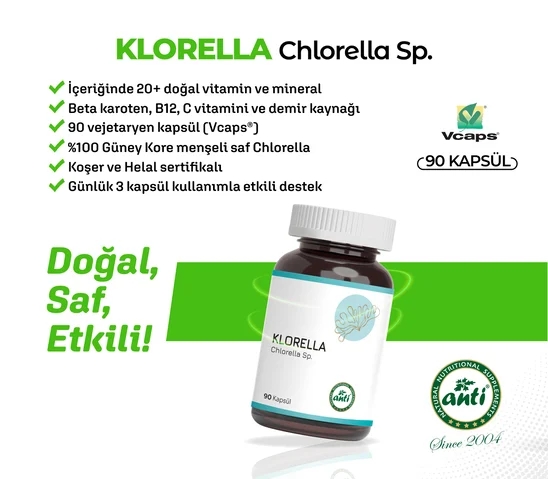 ANTİ Klorella Vcaps 90 Kapsül