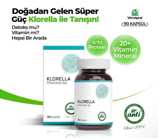 ANTİ Klorella Vcaps 90 Kapsül