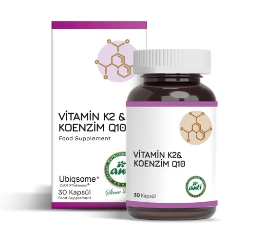 ANTİ Koenzim Q10 & Vitamin K2 Vcaps 30 Kapsül