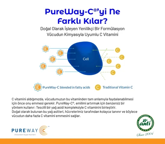 ANTİ Macs Pureway C Vitamini DRcaps 30 kapsül