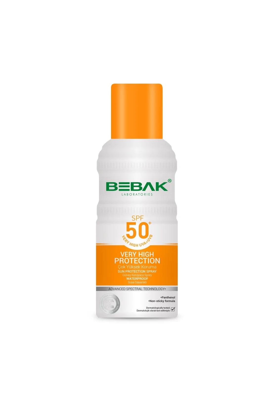 BEBAK Güneş Koruyucu Sprey SPF 50+ UVA & UVB Işınlarına Karşı Yüksek Koruma Etkili 150 ML