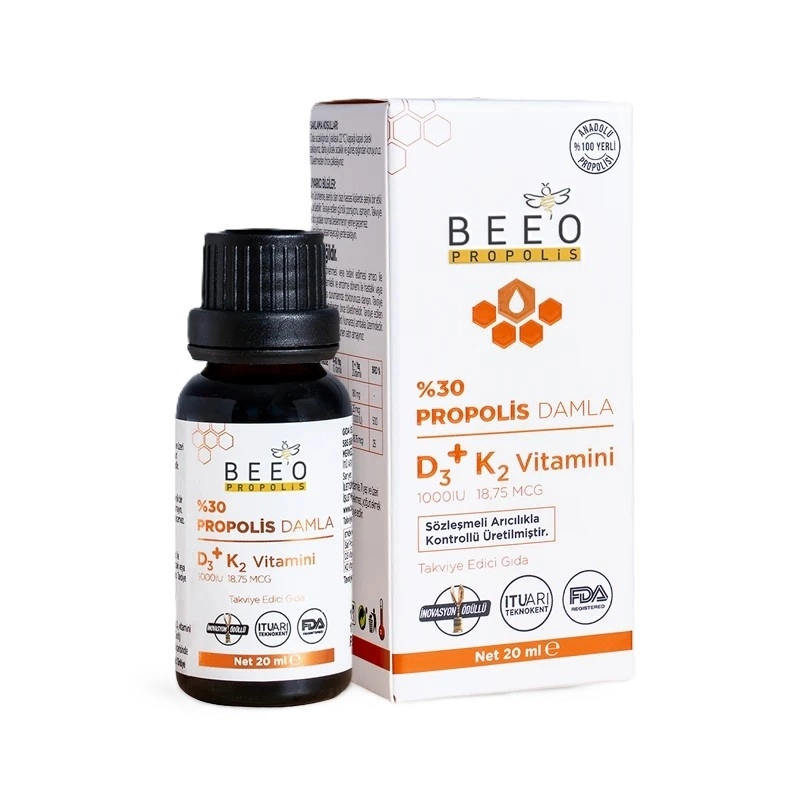 BEEO D3+K2 Vitaminli Propolis Damla 20 ML