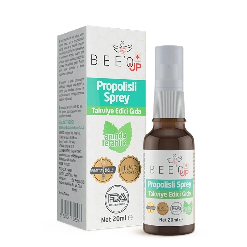 BEEO UP Propolis & Bal İçeren Boğaz Spreyi 20 ML