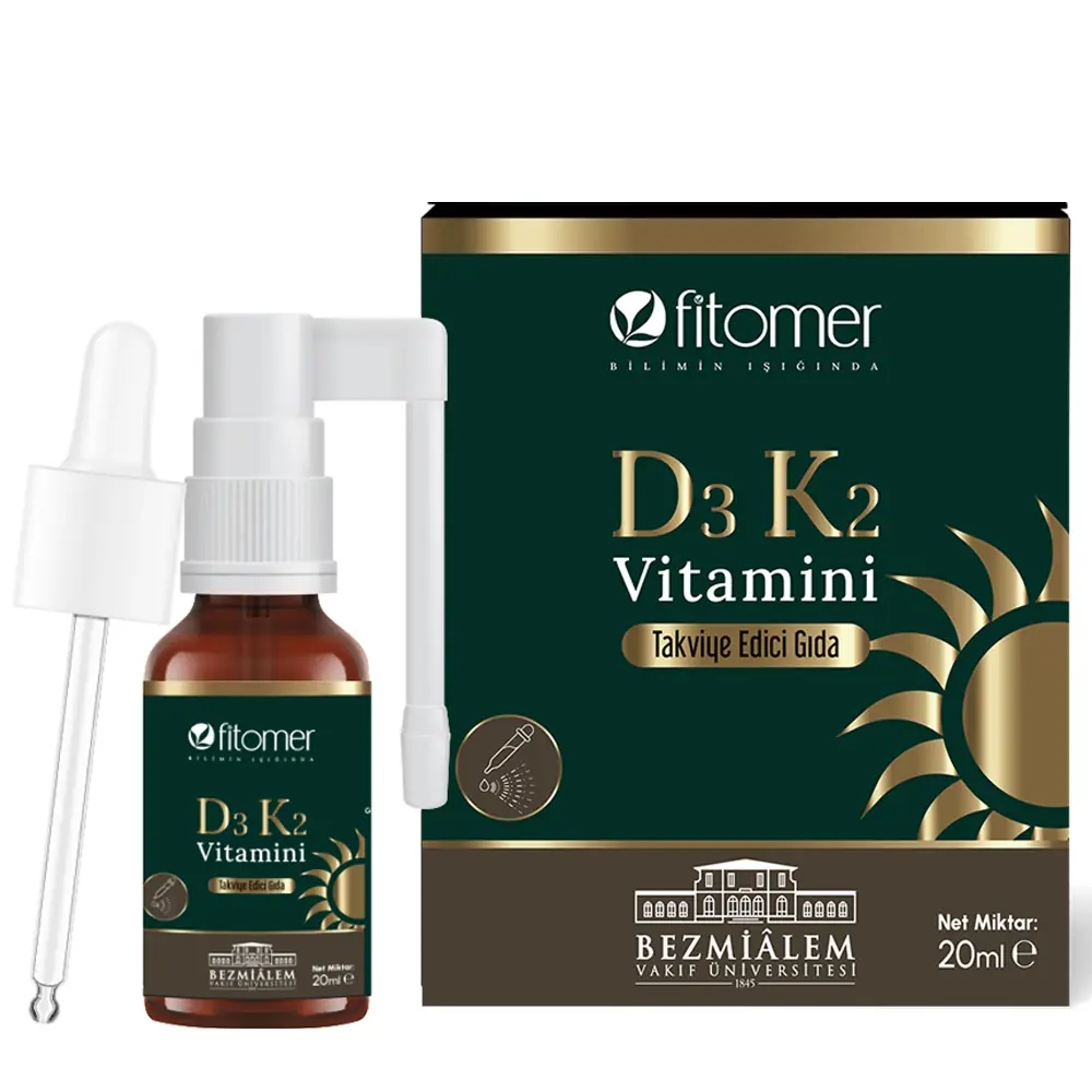 FİTOMER D3 K2 Vitamini Sprey & Damla 20 ML