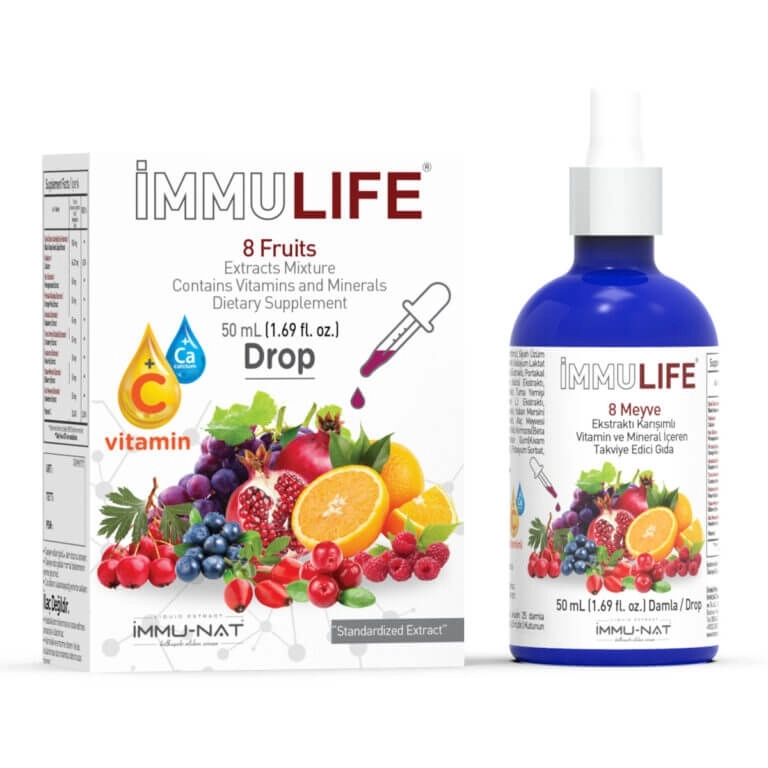 İMMUNAT İmmu Life 8 Meyve Damla Ekstraktı 50 ML