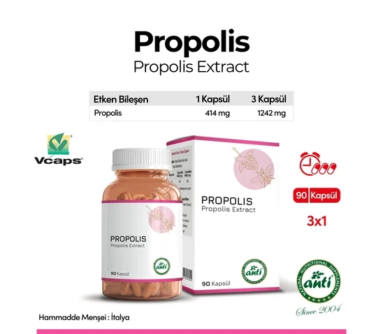 ANTİ Propolis Ekstresi Vcaps 90 Kapsül