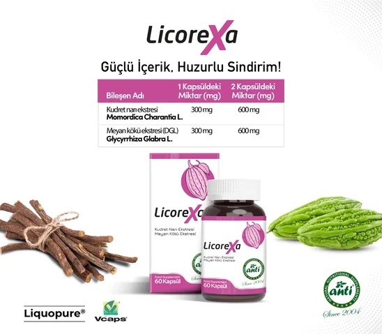 ANTİ Licorexa Kudret Narı & Meyan Kökü Ekstresi Vcaps 60 Kapsül