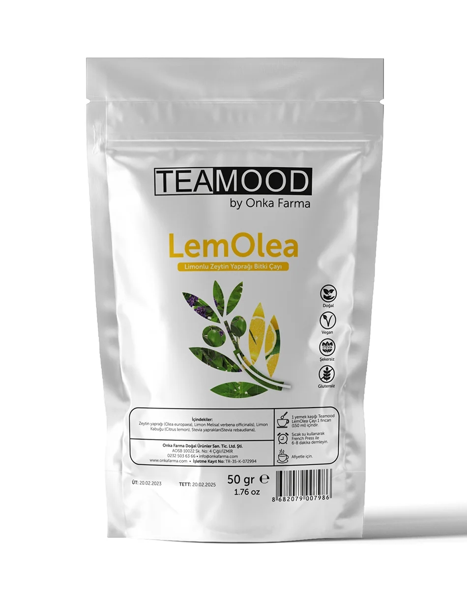 ONKA FARMA Teamood Lemolea Limonlu Zeytin Yaprağı Bitki Çayı 50 Gr