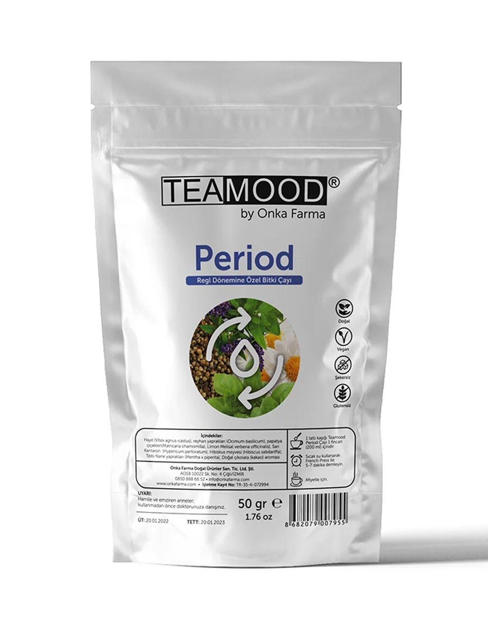 ONKA FARMA Teamood Period (PMS - Regl Dönemine Özel) Bitki Çayı 50 Gr
