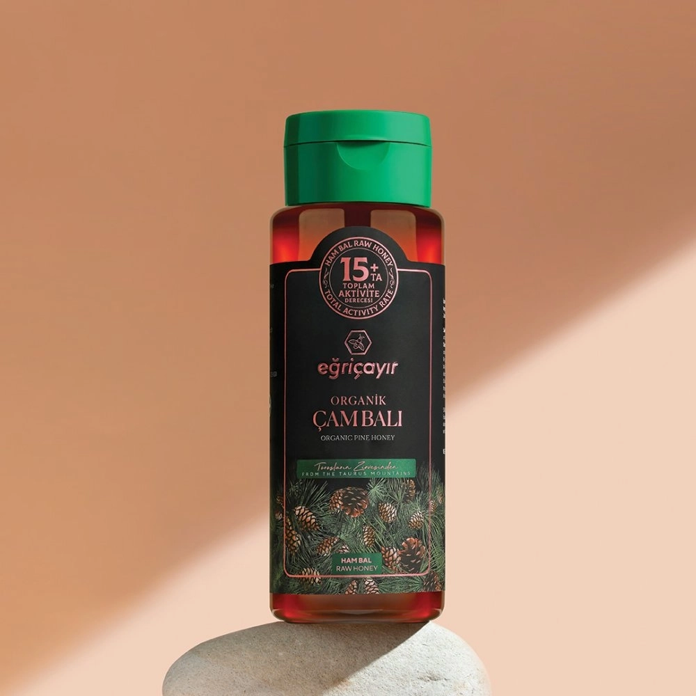 EĞRİÇAYIR Organik Çam Balı Sıkma Ambalaj TA15+ 550 Gr