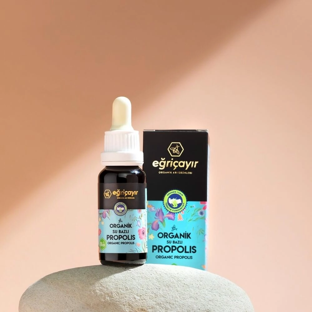 EĞRİÇAYIR Organik Sıvı Propolis (Su Bazlı) Damla 20 ML