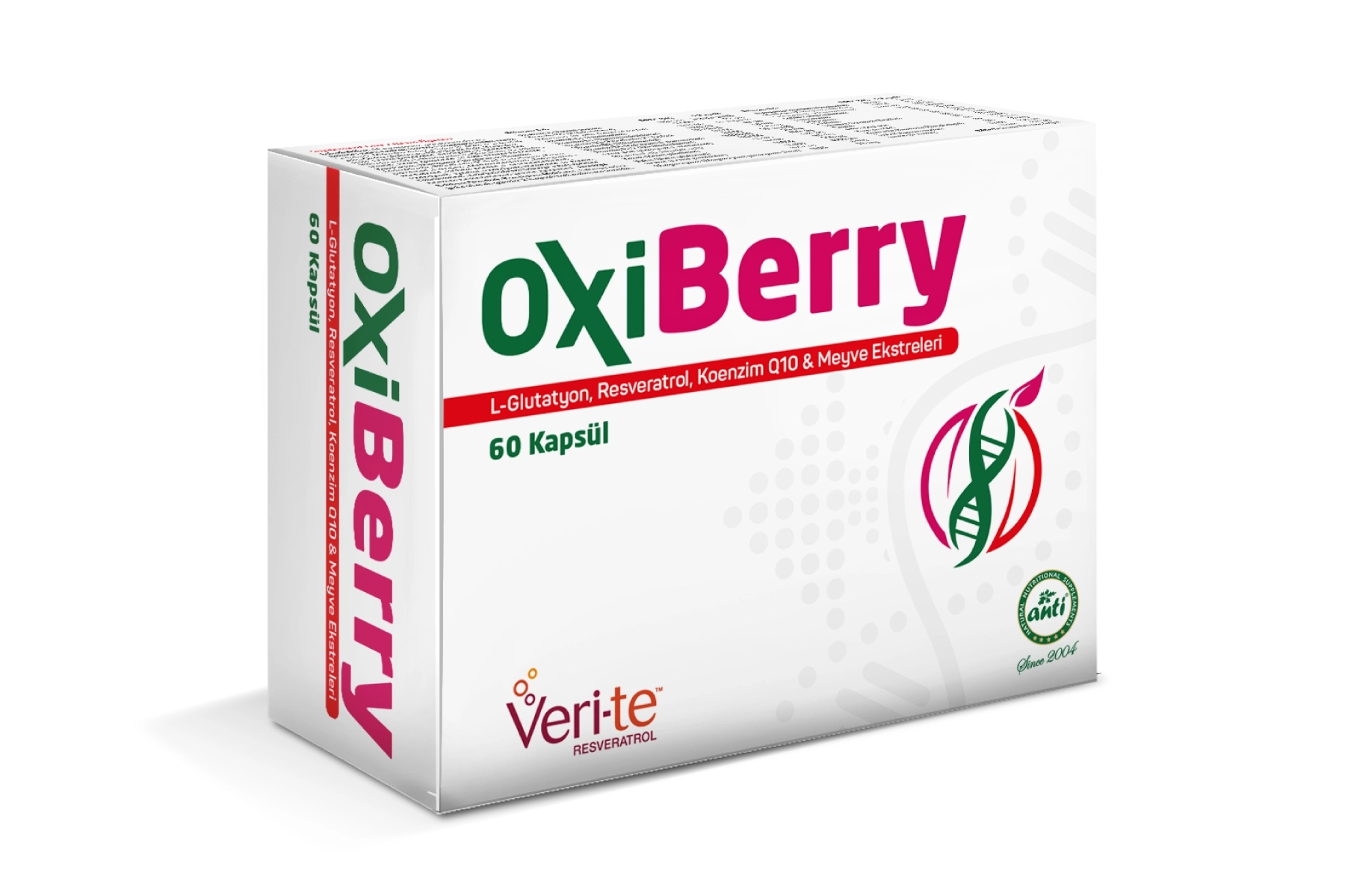 ANTİ Oxi Berry L-Glutatyon Resveratrol Koenzim Q10 Vcaps 60 Kapsül 