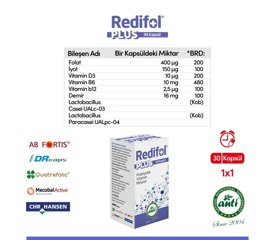 ANTİ Redifol Plus DRcaps 30 Kapsül