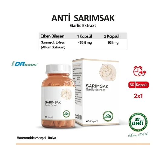 ANTİ Sarımsak Ekstresi DRcaps 60 Kapsül
