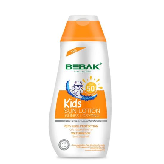 BEBAK Çocuk Güneş Losyonu SPF 50+ UVA - UVB Işınlarına Karşı Yüksek Koruma Etkili 200 ML