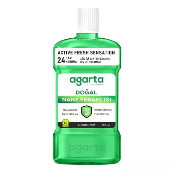 AGARTA Ağız Çalkalama Suyu (Alkolsüz) Nane Ferahlığı 500 ML