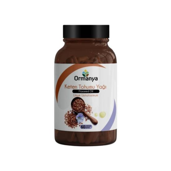 ORMANYA Keten Tohumu Yağı 1000 Mg - 60 Kapsül