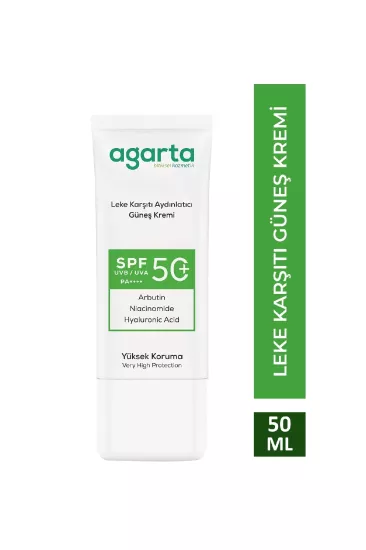AGARTA Leke Karşıtı Aydınlatıcı 50+ SPF Güneş Kremi 50 ML