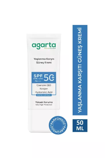 AGARTA Yaşlanma Karşıtı 50+ SPF Güneş Kremi 50 ML