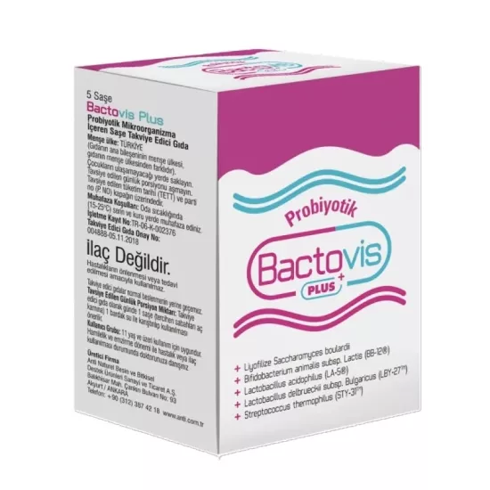 ANTİ Bactovis Plus Probiyotik Prebiyotik 5 Saşe